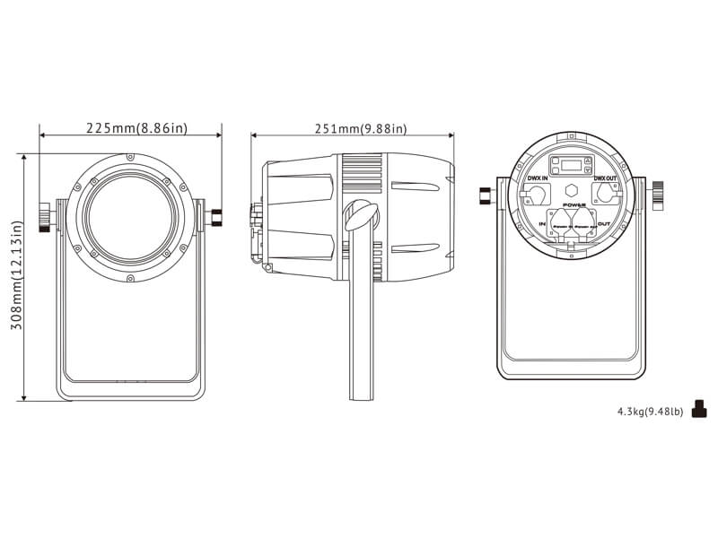 100w 4in1 led solar par light (11) Светодиодный солнечный свет мощностью 100 Вт 4 в 1 (11)