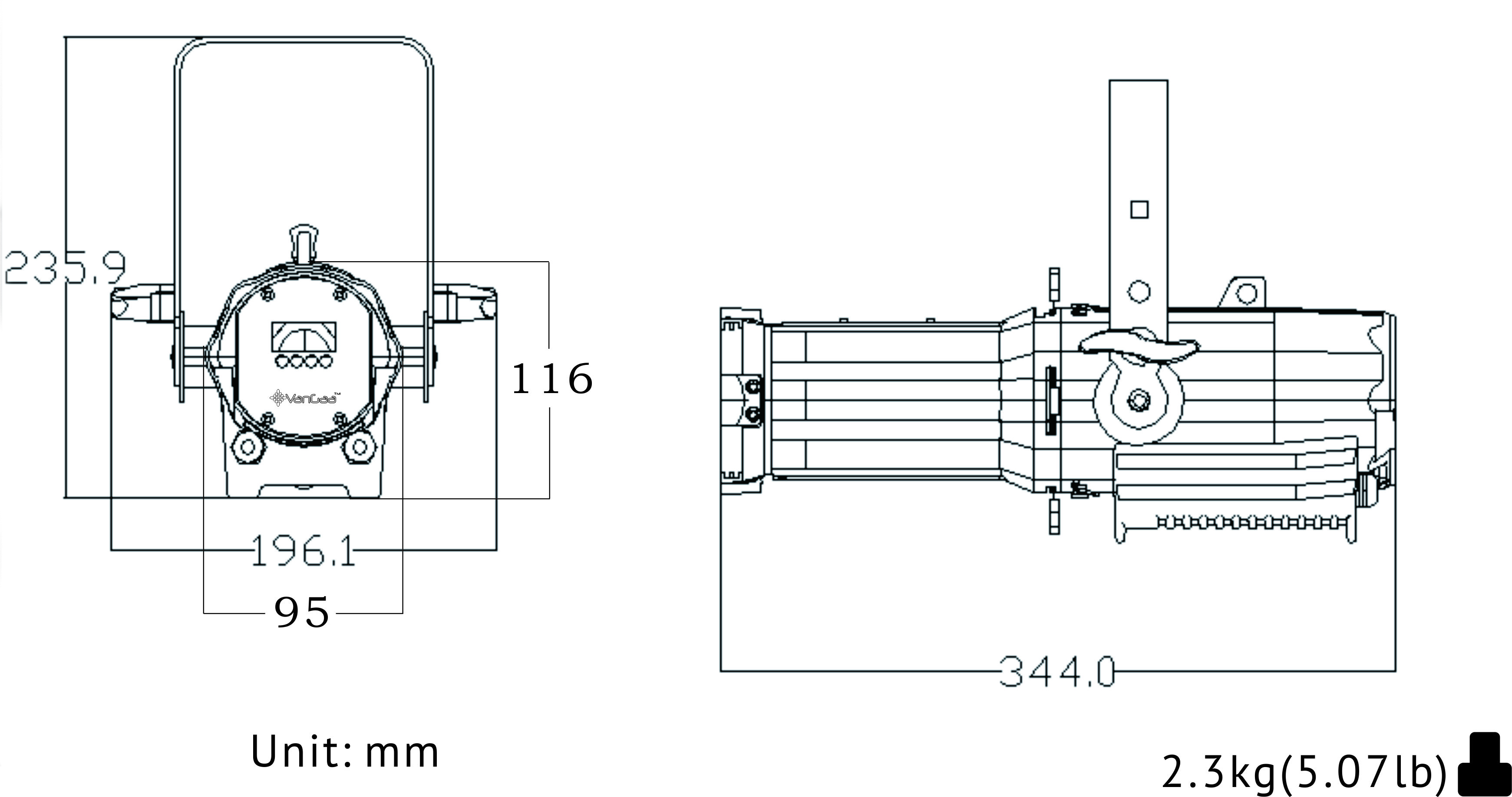 VG-LVF60Z-N dimension Размер VG-LVF60Z-N