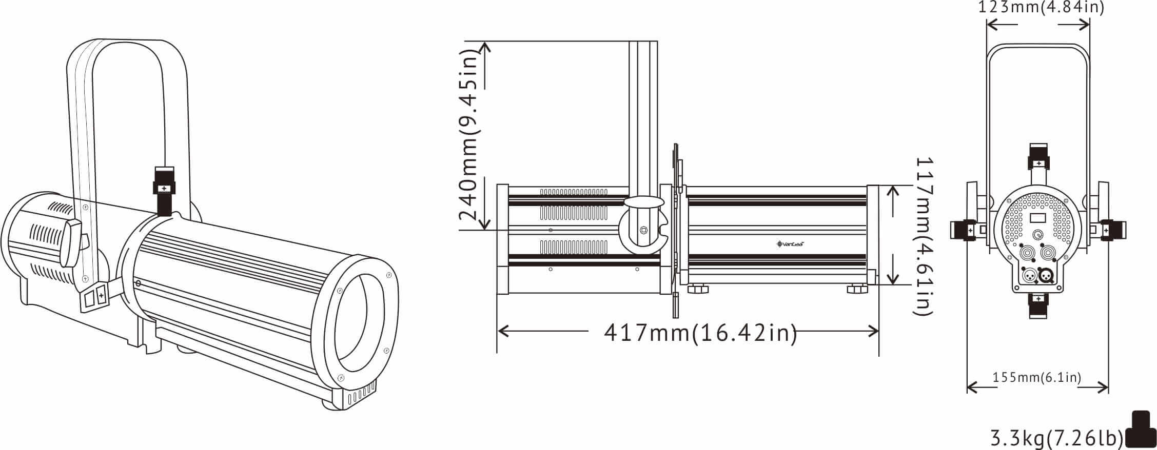 VG-LLK60Z-A dimension Размер VG-LLK60Z-A