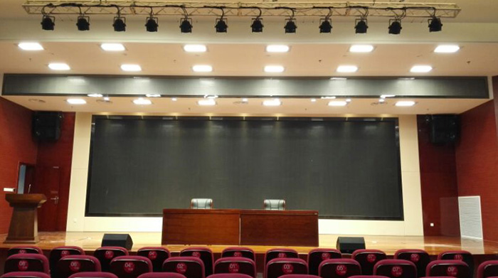 Dinghu Theater LED film and television threaded lens spotlight project case Театр Dinghu LED Film и Television Three Threaded Lens Spotlight Project