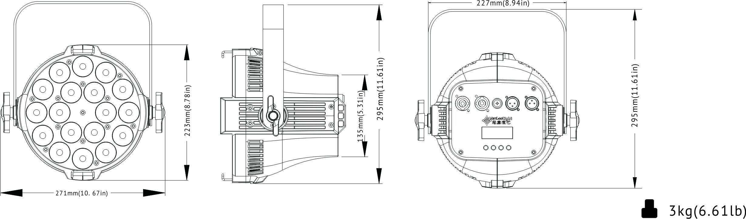 FO-LPI1810D dimension Размер FO-LPI1810D