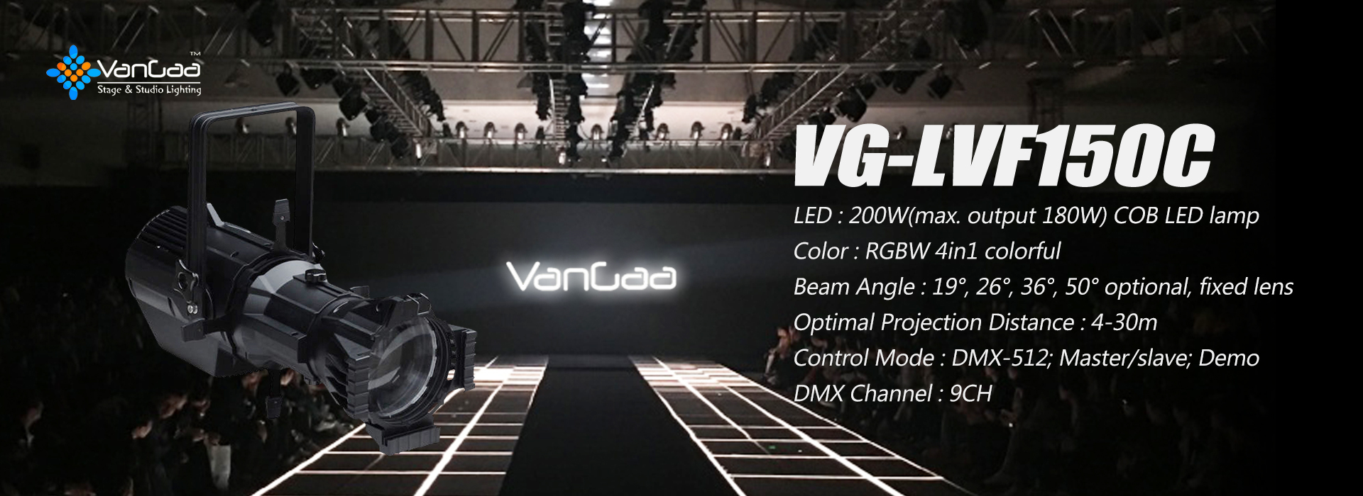 200W led ellipsoidal light 200 Вт светодиодный эллипсоидальный свет