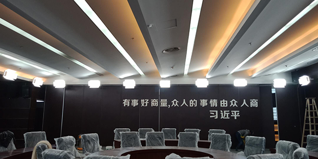 LED tricolor soft light in the meeting room of Jianggan District Cultural Center Светодиодный триколор мягкий свет в конференц-зале Цзянганского районного культурного центра (2)