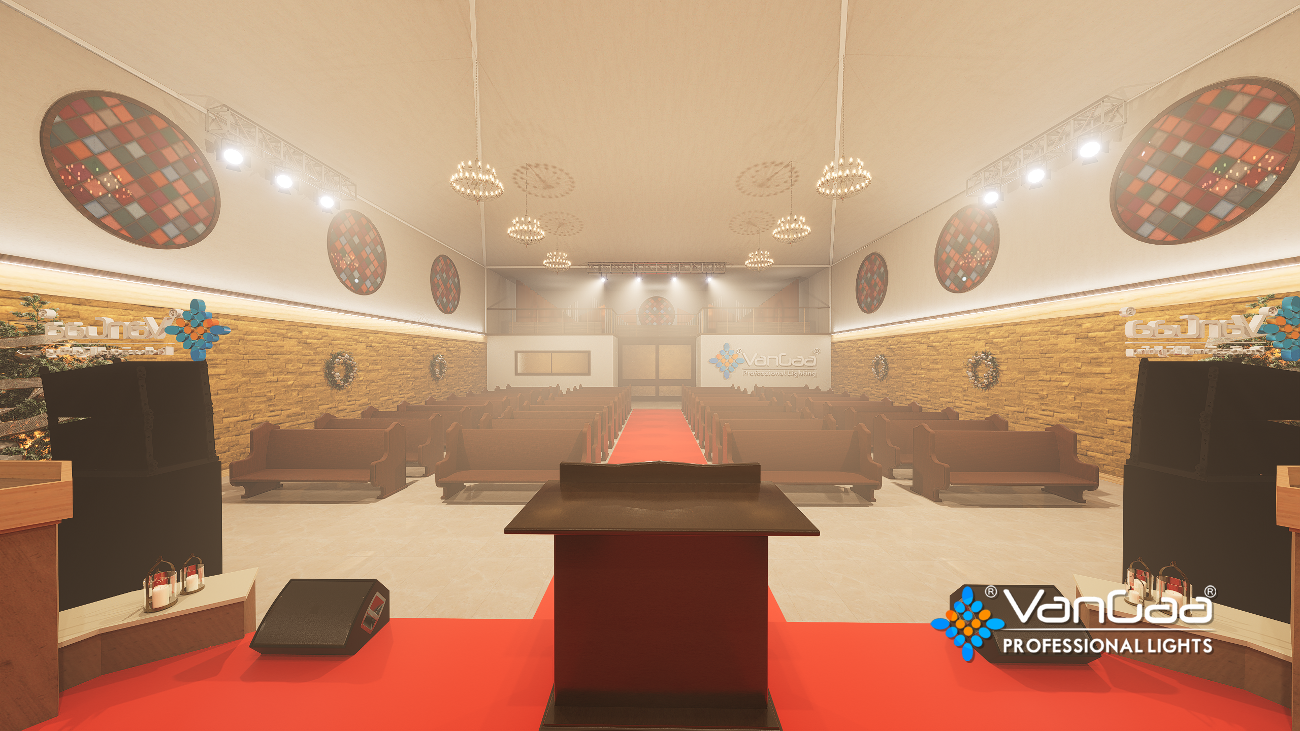 Дизайн Освещения Для Церковного Зала: Создание Святилища Для Души С Помощью «тихого Света» — Спокойная Симфония Безвентиляторных Прожекторов И Imaging-прожекторов