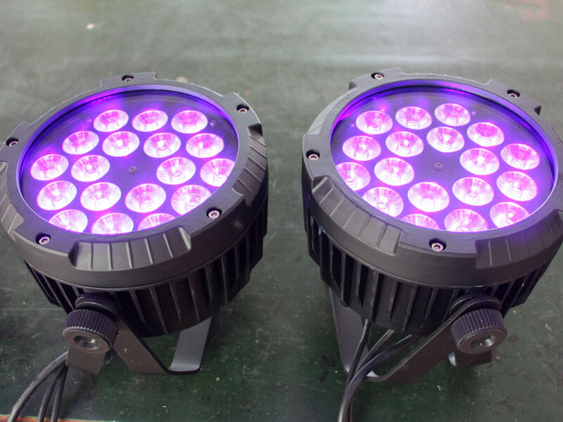 18 шт. 18 Вт RGBWAUV 6in1 Тонкий светодиодный светильник на открытом воздухе