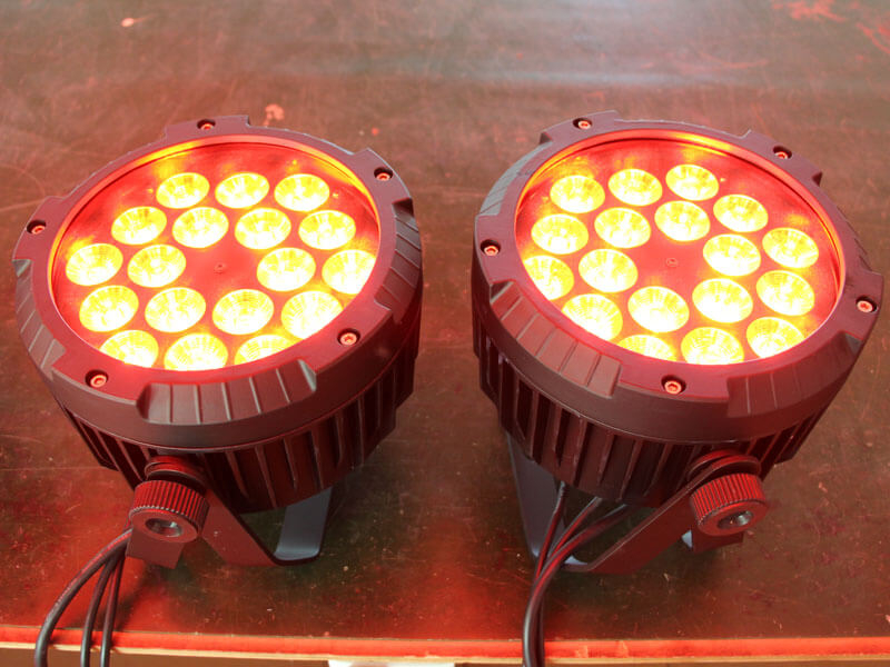 18 шт. 18 Вт RGBWAUV 6in1 Тонкий светодиодный светильник на открытом воздухе