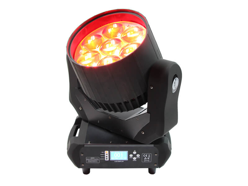 7шт 40W 4в1 светодиодный прожектор с подвижным головным лучом и зумом